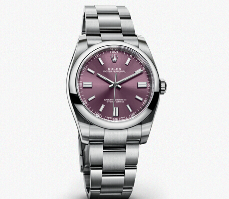 New Replica Rolex Oyster Perpetual Steel Red Dial Watch